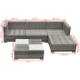Set de muebles de jardín 5 pzas y cojines ratán sintético gris en Conjuntos de jardín | Comprar online en Foru.es