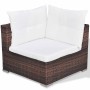Set muebles de jardín 6 piezas y cojines ratán sintético marrón en Conjuntos de jardín | Comprar online en Foru.es