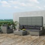 Set de muebles de jardín 6 pzas y cojines ratán sintético gris en Conjuntos de jardín | Comprar online en Foru.es