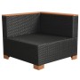 Set muebles de jardín 10 piezas y cojines ratán sintético negro en Conjuntos de jardín | Comprar online en Foru.es