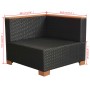 Set muebles de jardín 10 piezas y cojines ratán sintético negro en Conjuntos de jardín | Comprar online en Foru.es