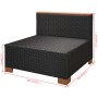 Set muebles de jardín 10 piezas y cojines ratán sintético negro en Conjuntos de jardín | Comprar online en Foru.es