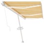 Toldo retráctil manual con luz LED amarillo y blanco 600x300 cm en Toldos | Comprar online en Foru.es