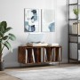 Mueble discos madera contrachapada roble ahumado 100x38x48 cm de vidaXL, Almacenamiento para CD y DVD - Ref: Foro24-831753, P...