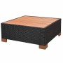 Muebles de jardín y cojines 7 piezas ratán sintético negro en Conjuntos de jardín | Comprar online en Foru.es