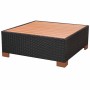 Set muebles de jardín 8 piezas y cojines ratán sintético negro en Conjuntos de jardín | Comprar online en Foru.es