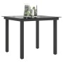 Mesa de jardín de aluminio y vidrio negra 80x80x74 cm en Mesas de jardín | Comprar online en Foru.es
