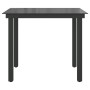 Mesa de jardín de aluminio y vidrio negra 80x80x74 cm en Mesas de jardín | Comprar online en Foru.es