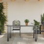 Mesa de jardín de aluminio y vidrio negra 150x90x74 cm en Mesas de jardín | Comprar online en Foru.es