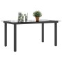 Mesa de jardín de aluminio y vidrio negra 150x90x74 cm en Mesas de jardín | Comprar online en Foru.es