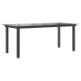 Mesa de jardín de aluminio y vidrio negra 190x90x74 cm en Mesas de jardín | Comprar online en Foru.es