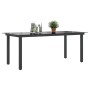 Mesa de jardín de aluminio y vidrio negra 190x90x74 cm en Mesas de jardín | Comprar online en Foru.es