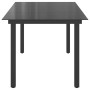 Mesa de jardín de aluminio y vidrio negra 190x90x74 cm en Mesas de jardín | Comprar online en Foru.es