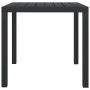 Mesa de jardín de aluminio y WPC negra 80x80x74 cm en Mesas de jardín | Comprar online en Foru.es