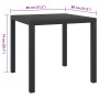 Mesa de jardín de aluminio y WPC negra 80x80x74 cm en Mesas de jardín | Comprar online en Foru.es