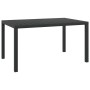 Mesa de jardín de aluminio y WPC negra 150x90x74 cm en Mesas de jardín | Comprar online en Foru.es