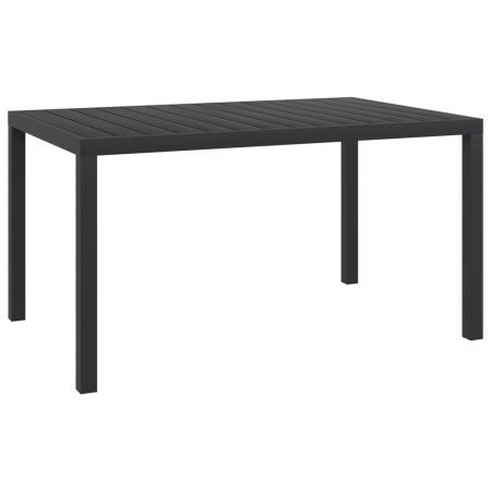 Mesa de jardín de aluminio y WPC negra 150x90x74 cm en Mesas de jardín | Comprar online en Foru.es