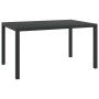 Mesa de jardín de aluminio y WPC negra 150x90x74 cm en Mesas de jardín | Comprar online en Foru.es