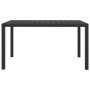 Mesa de jardín de aluminio y WPC negra 150x90x74 cm en Mesas de jardín | Comprar online en Foru.es