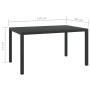 Mesa de jardín de aluminio y WPC negra 150x90x74 cm en Mesas de jardín | Comprar online en Foru.es