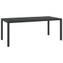 Mesa de jardín de aluminio y WPC negra 185x90x74 cm en Mesas de jardín | Comprar online en Foru.es