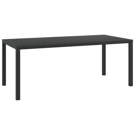 Mesa de jardín de aluminio y WPC negra 185x90x74 cm en Mesas de jardín | Comprar online en Foru.es