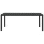 Mesa de jardín de aluminio y WPC negra 185x90x74 cm en Mesas de jardín | Comprar online en Foru.es