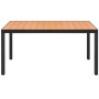 Mesa de jardín de aluminio y WPC marrón 150x90x74 cm en Mesas de jardín | Comprar online en Foru.es