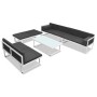 Set de muebles de jardín 5 piezas textilene aluminio negro en Conjuntos de jardín | Comprar online en Foru.es