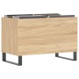 Mueble discos madera contrachapada roble Sonoma 74,5x38x48 cm de vidaXL, Almacenamiento para CD y DVD - Ref: Foro24-831735, P...