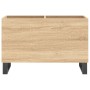 Mueble discos madera contrachapada roble Sonoma 74,5x38x48 cm de vidaXL, Almacenamiento para CD y DVD - Ref: Foro24-831735, P...