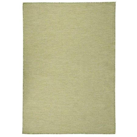 Alfombra de exterior de tejido plano verde 140x200 cm de vidaXL, Alfombras - Ref: Foro24-340810, Precio: 53,30 €, Descuento: %