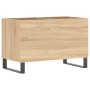 Mueble discos madera contrachapada roble Sonoma 74,5x38x48 cm de vidaXL, Almacenamiento para CD y DVD - Ref: Foro24-831735, P...