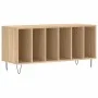 Mueble discos madera contrachapada roble Sonoma 100x38x48 cm de vidaXL, Almacenamiento para CD y DVD - Ref: Foro24-831751, Pr...