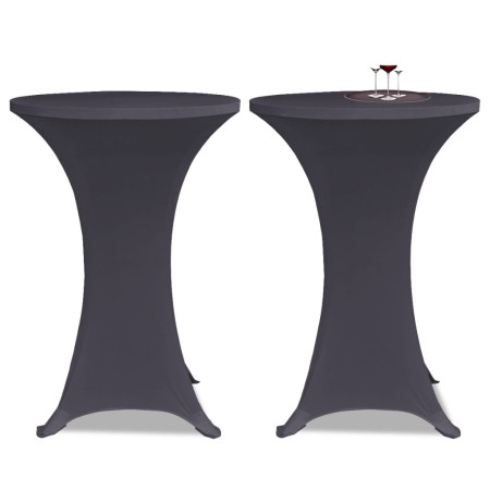 Funda elástica para mesa 2 unidades 80 cm gris antracita de vidaXL, Fundas - Ref: Foro24-131430, Precio: 26,27 €, Descuento: %