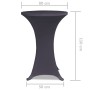 Funda elástica para mesa 2 unidades 80 cm gris antracita de vidaXL, Fundas - Ref: Foro24-131430, Precio: 26,27 €, Descuento: %