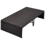 Cama de jardín con toldo ratán sintético marrón 190x130 cm en Camas para exterior | Comprar online en Foru.es
