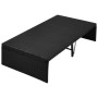 Cama de jardín con toldo ratán sintético negro 190x130 cm en Camas para exterior | Comprar online en Foru.es