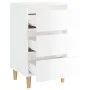 Mesita de noche patas madera 2 uds blanco brillo 40x35x69 cm de vidaXL, Mesitas de noche - Ref: Foro24-805900, Precio: 107,48...