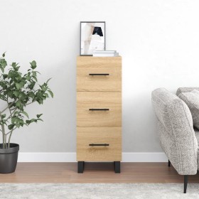 Aparador madera contrachapada color roble Sonoma 34,5x34x90 cm de vidaXL, Aparadores - Ref: Foro24-828631, Precio: 97,84 €, D...