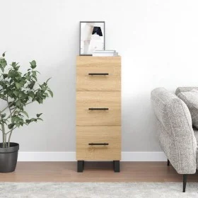 Aparador madera contrachapada color roble Sonoma 34,5x34x90 cm de vidaXL, Aparadores - Ref: Foro24-828631, Precio: 96,27 €, D...