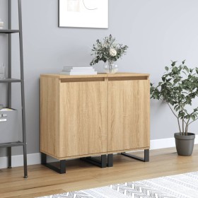 Aparadores 2 uds madera de ingeniería roble Sonoma 40x35x70 cm de vidaXL, Aparadores - Ref: Foro24-831075, Precio: 80,85 €, D...