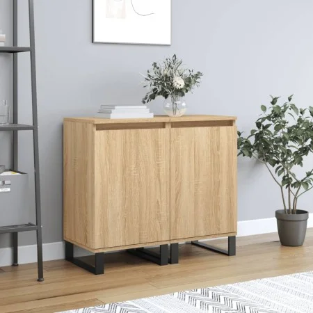 Aparadores 2 uds madera de ingeniería roble Sonoma 40x35x70 cm de vidaXL, Aparadores - Ref: Foro24-831075, Precio: 80,08 €, D...