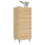 Aparador madera contrachapada color roble Sonoma 34,5x34x90 cm de vidaXL, Aparadores - Ref: Foro24-828583, Precio: 68,11 €, D...