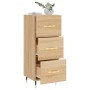 Aparador madera contrachapada color roble Sonoma 34,5x34x90 cm de vidaXL, Aparadores - Ref: Foro24-828583, Precio: 68,11 €, D...