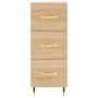 Aparador madera contrachapada color roble Sonoma 34,5x34x90 cm de vidaXL, Aparadores - Ref: Foro24-828583, Precio: 68,11 €, D...