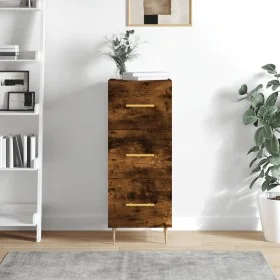 Sideboard aus geräuchertem Eichenholzwerkstoff, 34,5 x 34 x 90 cm von vidaXL, Sideboards - Ref: Foro24-828593, Preis: 67,99 €...