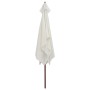 Sombrilla con palo de madera blanco crema 200x300 cm en Sombrillas | Comprar online en Foru.es