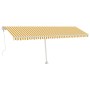 Toldo de pie automático amarillo y blanco 600x300 cm en Toldos | Comprar online en Foru.es