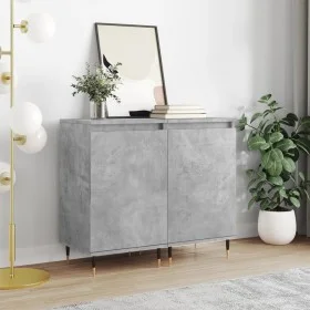 Aparadores 2 uds madera de ingeniería gris hormigón 40x35x70 cm de vidaXL, Aparadores - Ref: Foro24-831045, Precio: 61,50 €, ...
